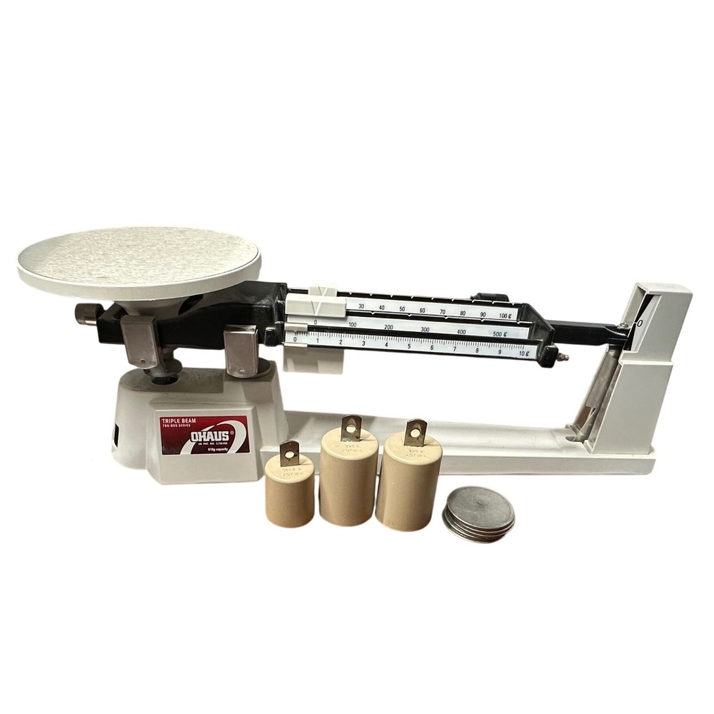 Ohaus Triple Beam Balance 700/800 Series 610g With Weights